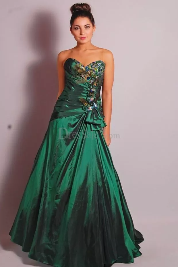 Peacock Green Bridesmaid Dresses