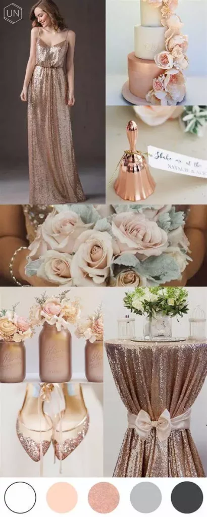 Best Blush Pink And Rose Gold Wedding Theme