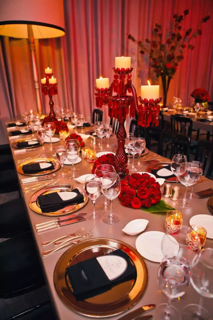 Red Black And Gold Wedding Theme