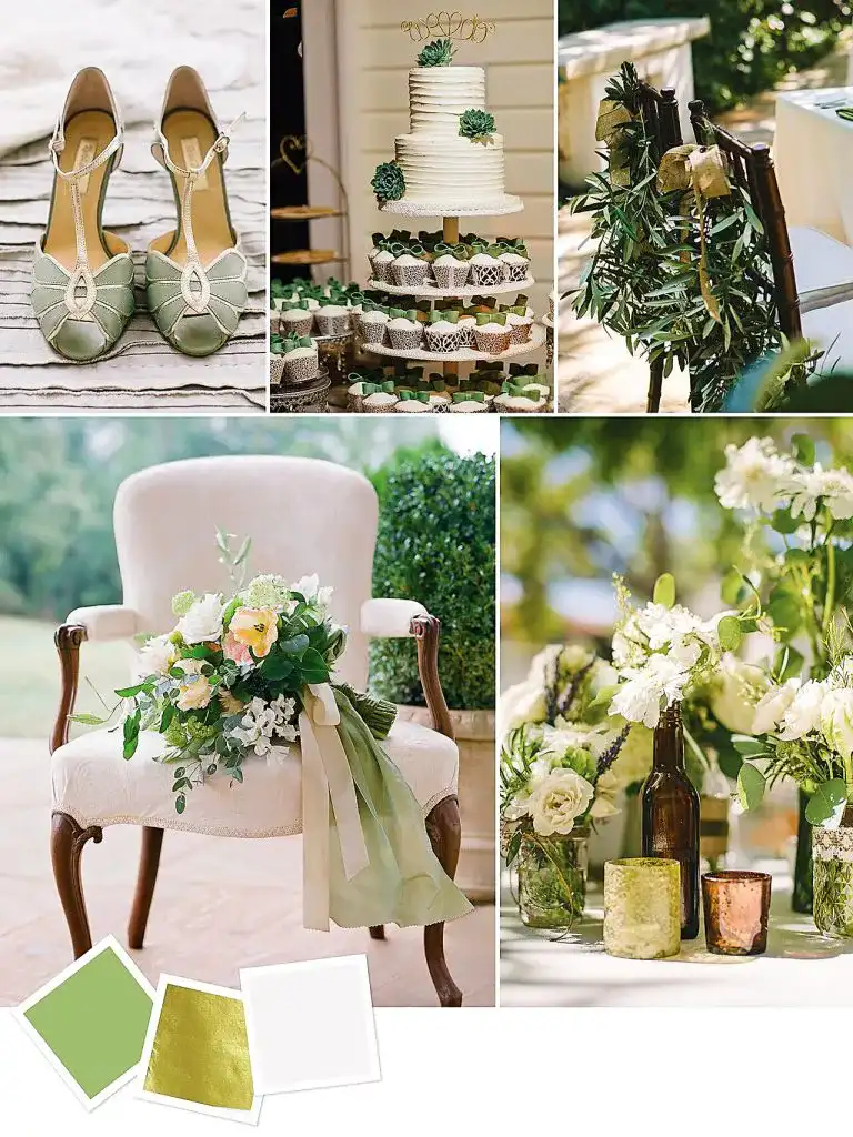 Sage Green Ivory And Gold Wedding Theme