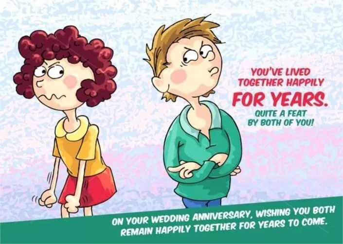 Funny wedding anniversary quotes for friends