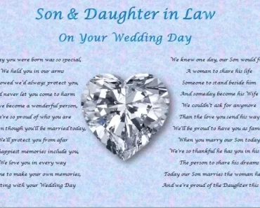 Emotional Wedding Day Wishes To Son And Daughter In Law
